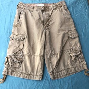 Khaki cargo shorts